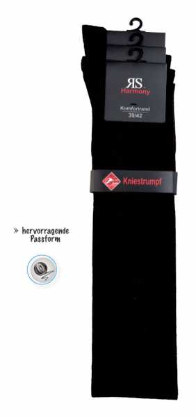 Herren Kniestrümpfe | Schwarz Herren Kniestrümpfe | Schwarz